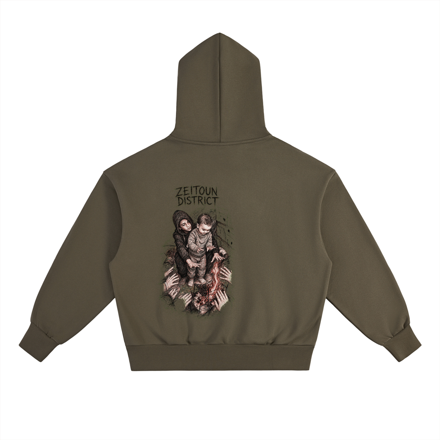 Hands Around the Fire Essential Heavyweight Fleece Hoodie