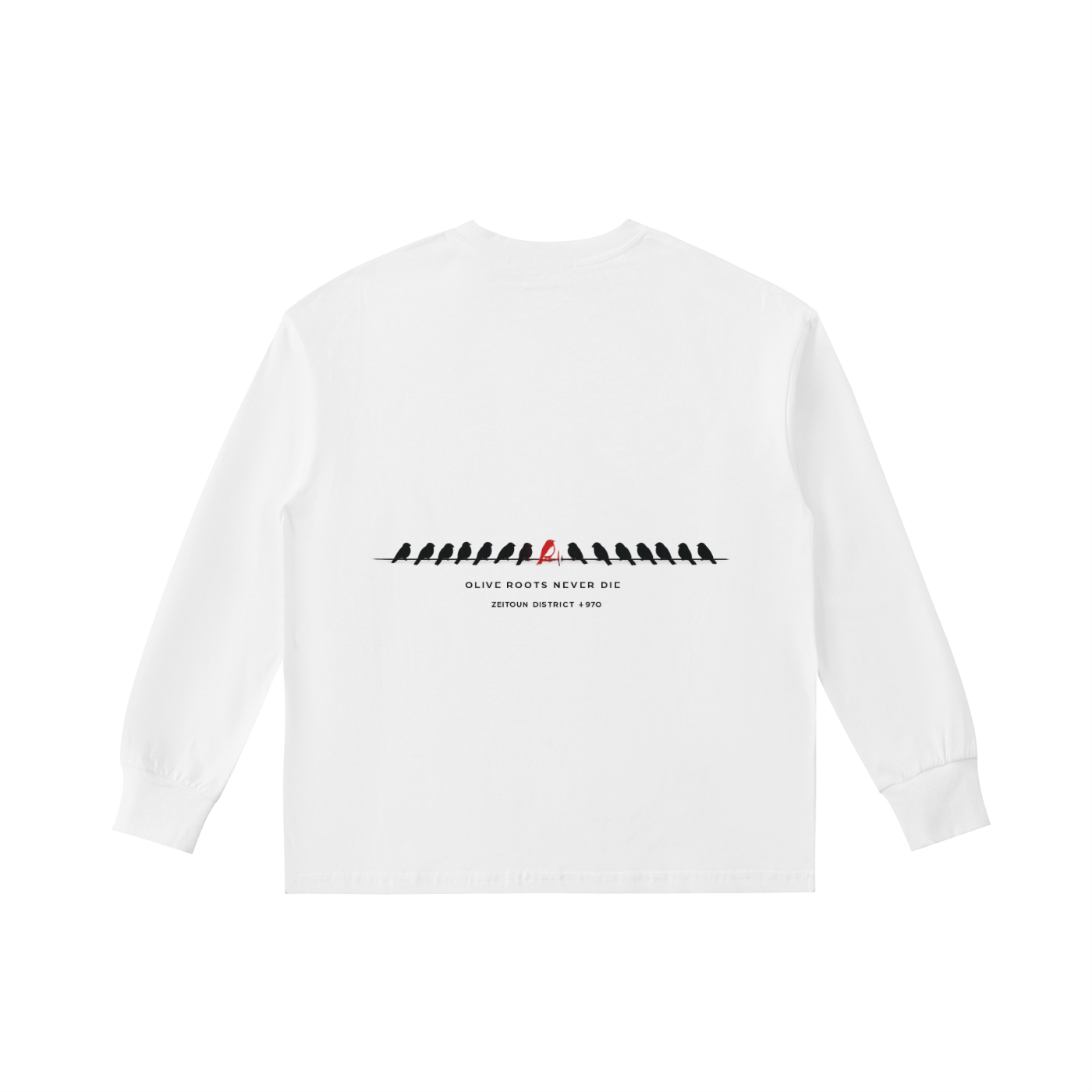 '+970 Birds on Wire Kids' Quick-Dry Cotton Long-Sleeve Tee