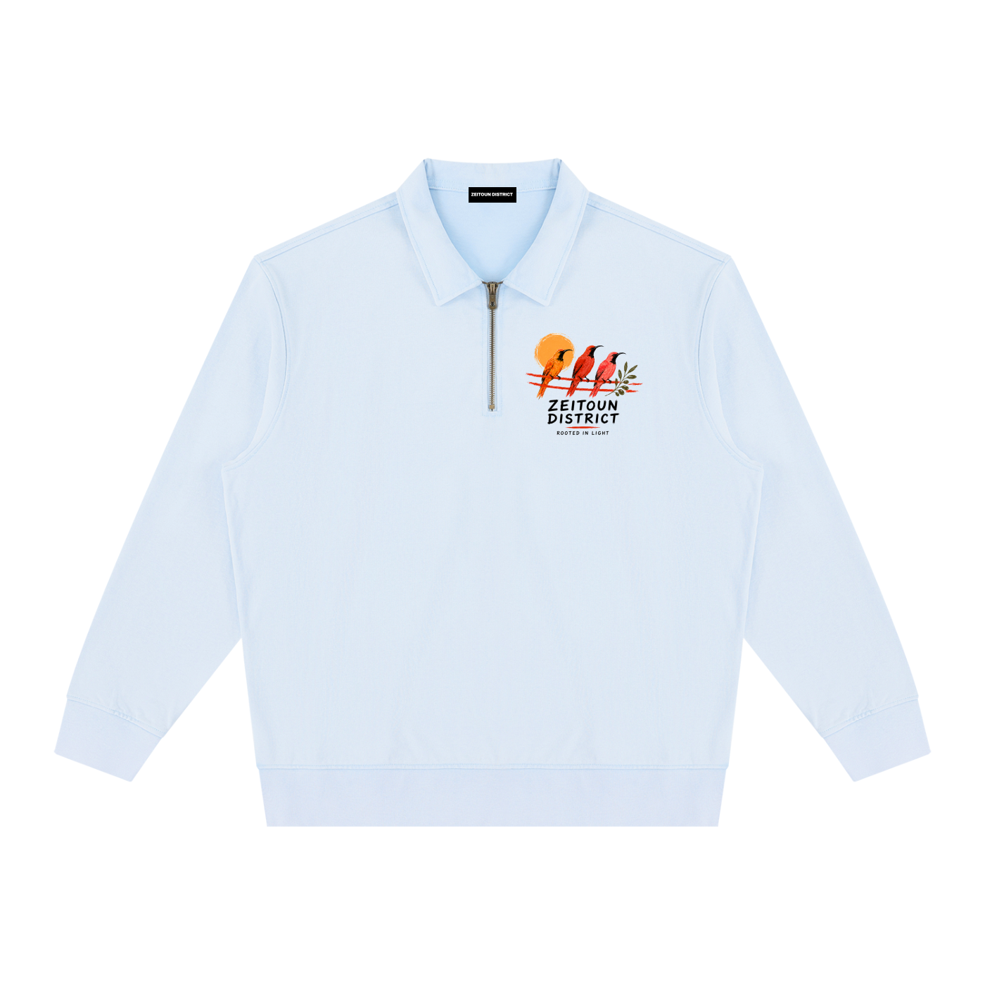 Palestinian Sun Bird Unisex Vintage Wash Quarter-Zip Sweatshirt