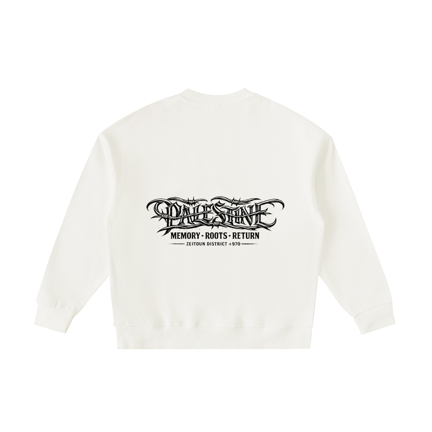 '+970 Palestine Essential Fleece Kids' Crewneck Sweatshirt