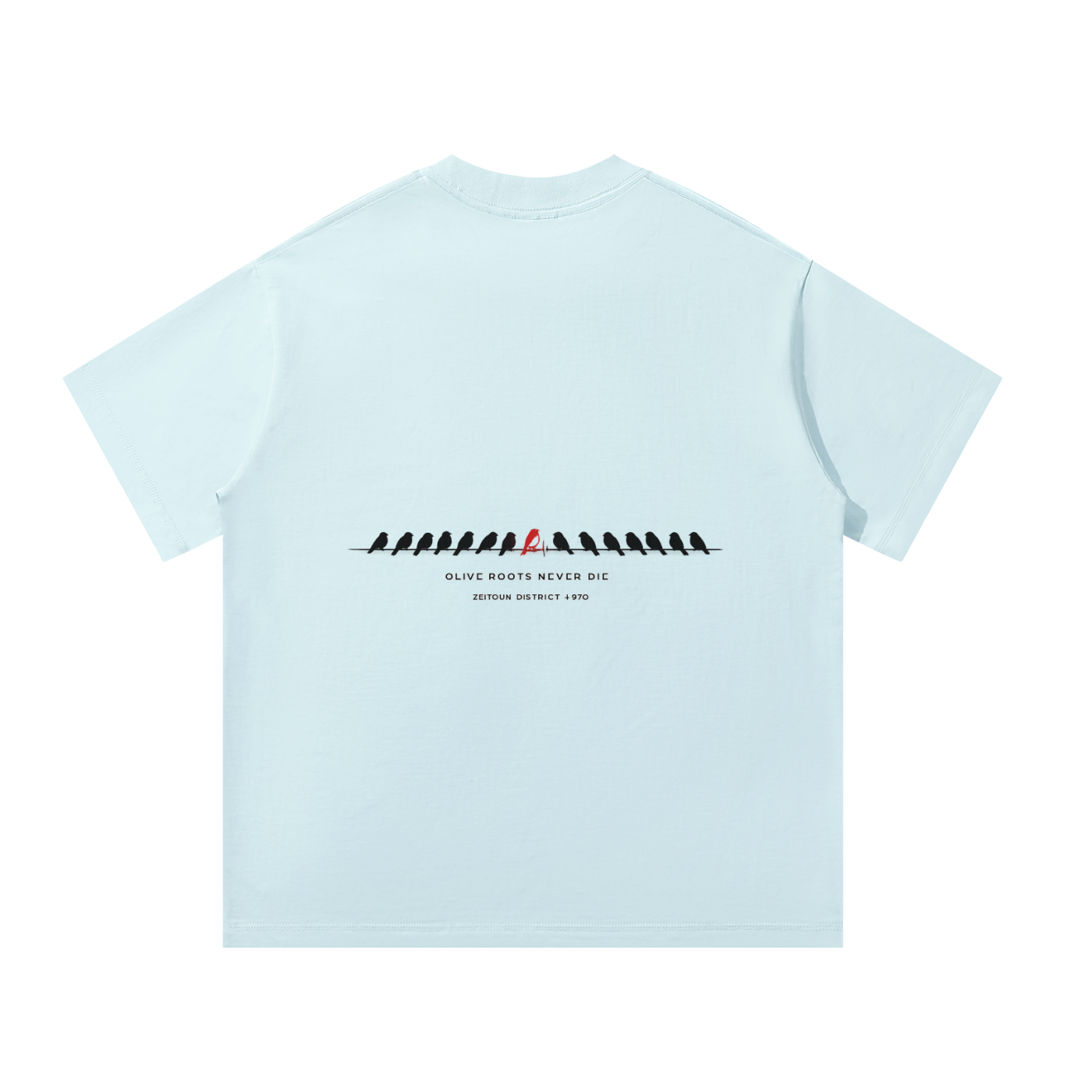'+970 Birds on Wire Unisex Oversized T-Shirt