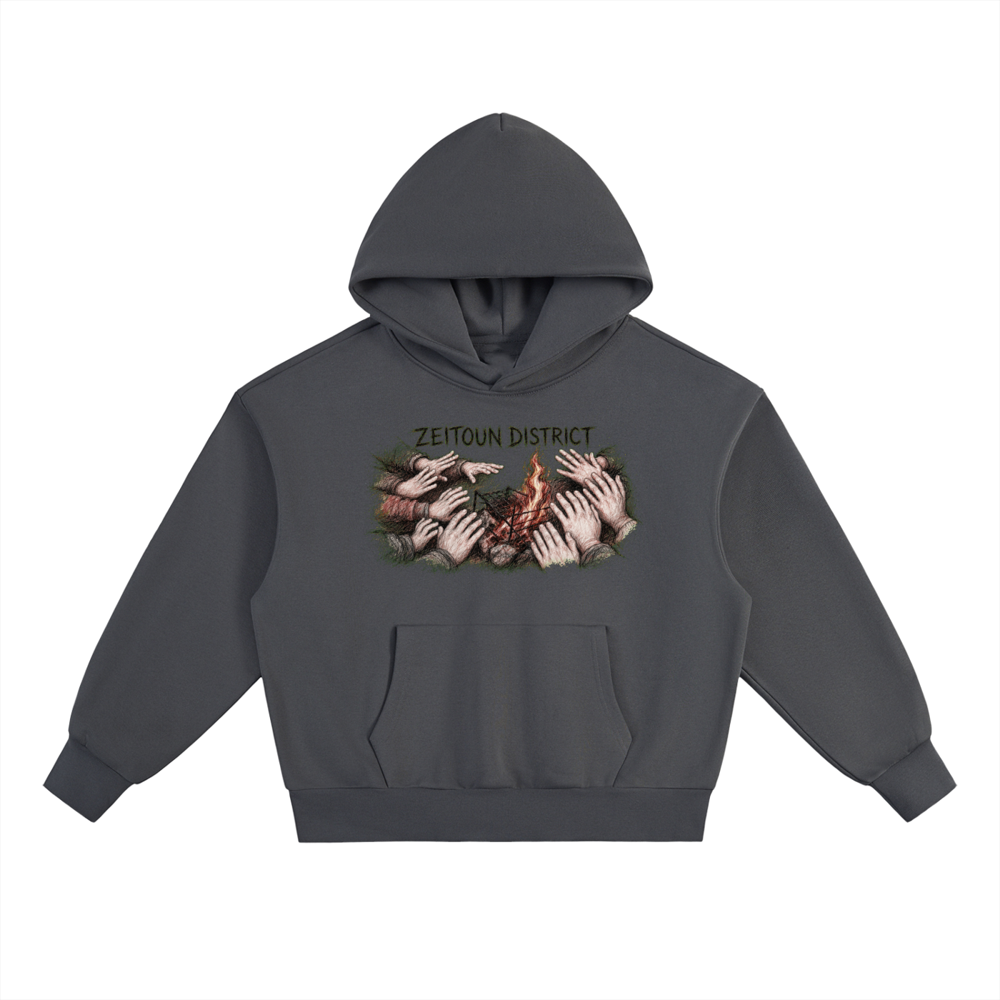 Hands Around the Fire Essential Heavyweight Fleece Hoodie