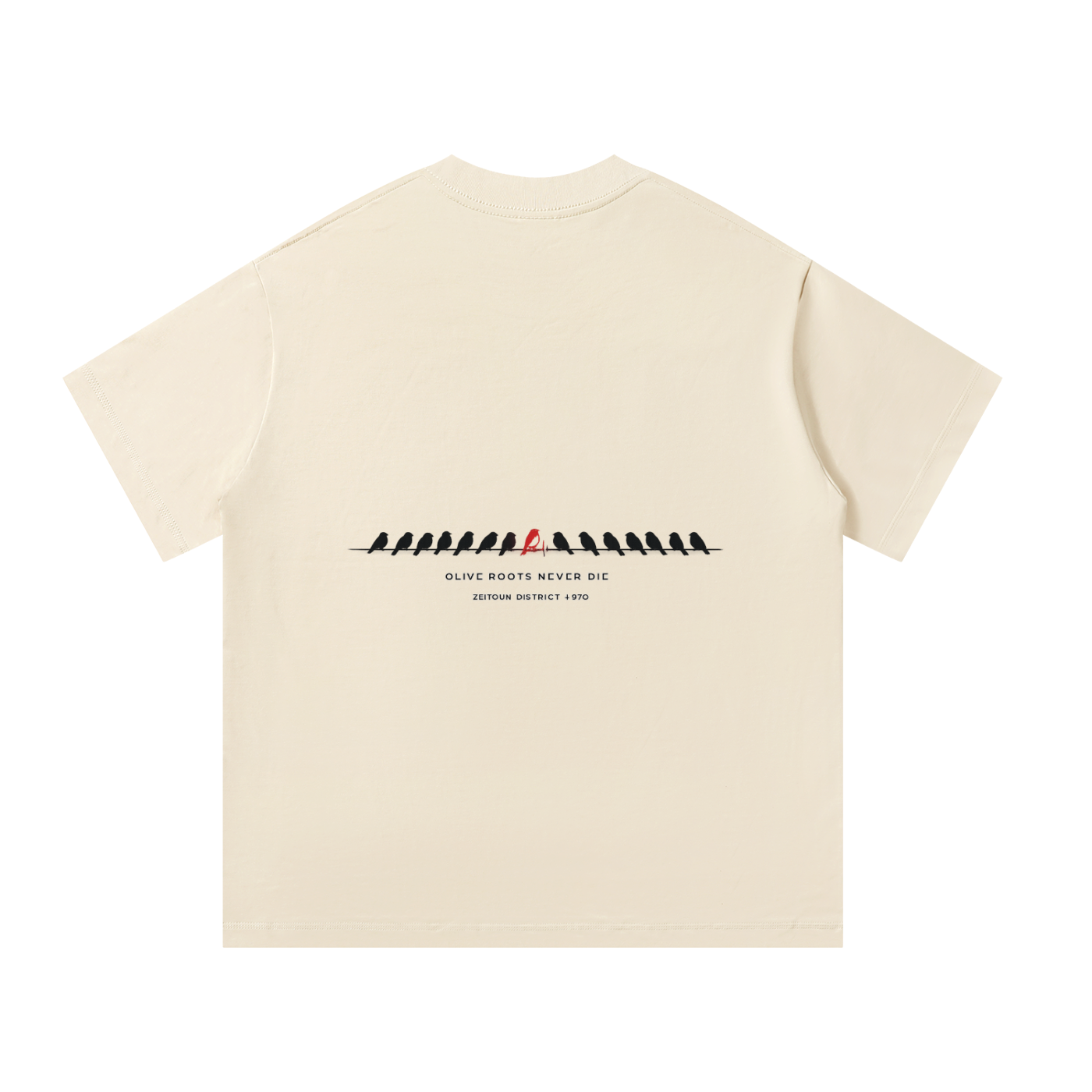 '+970 Birds on Wire Unisex Oversized T-Shirt