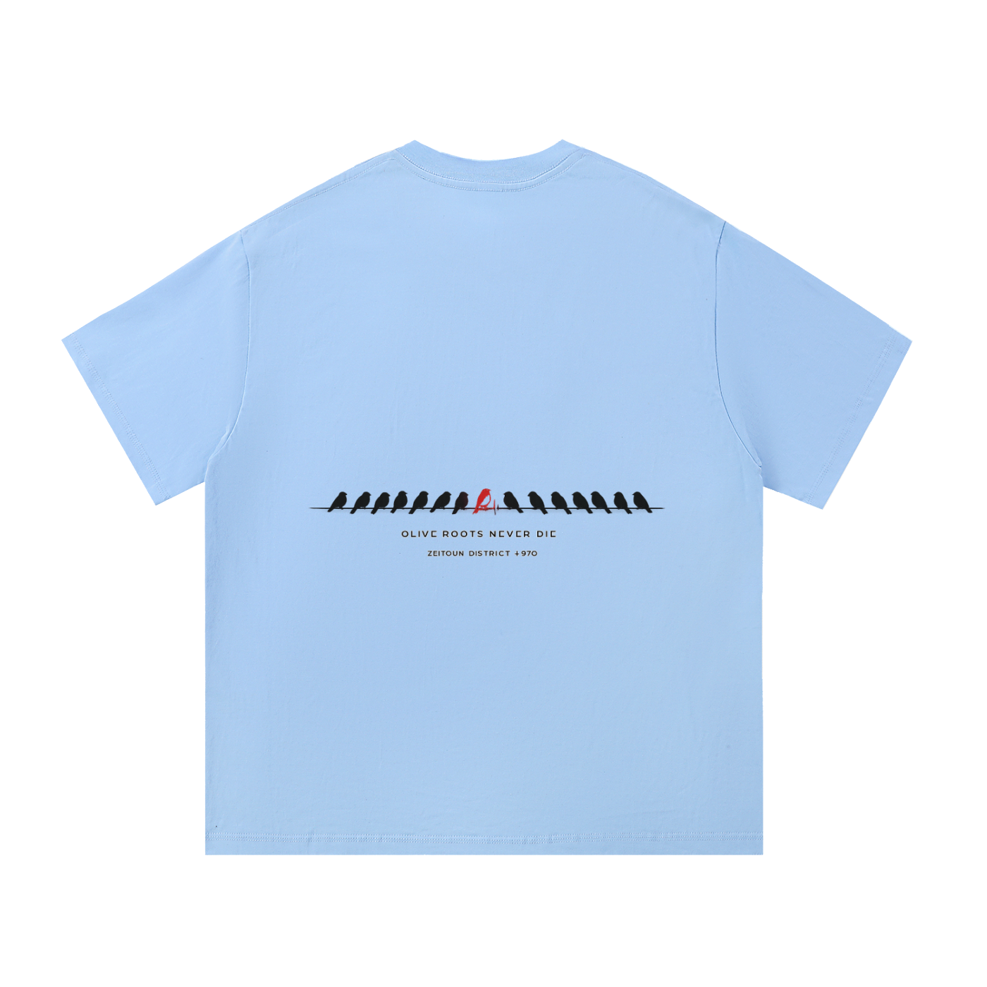 '+970 Birds on Wire Essential Cotton T-Shirt
