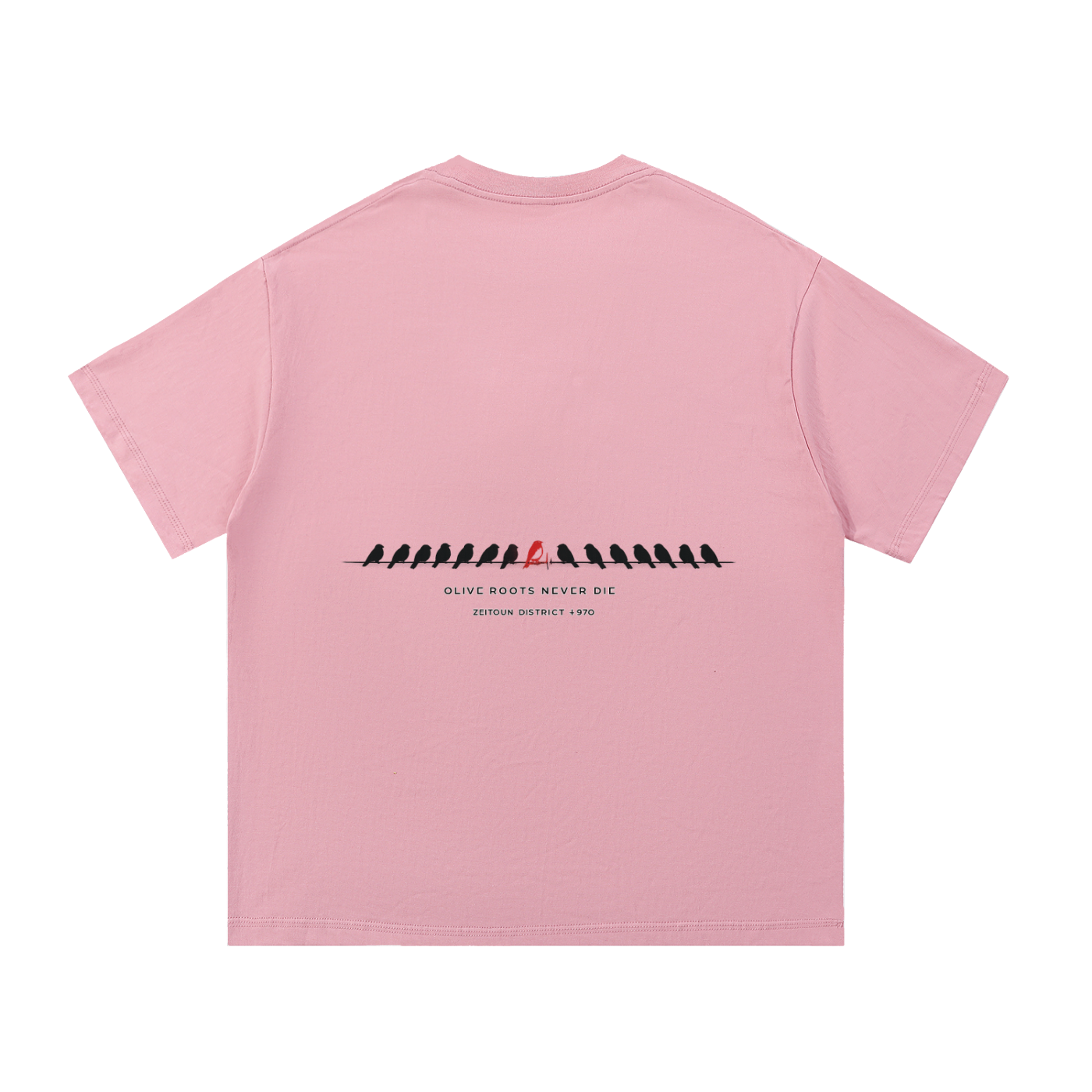 '+970 Birds on Wire Essential Cotton T-Shirt