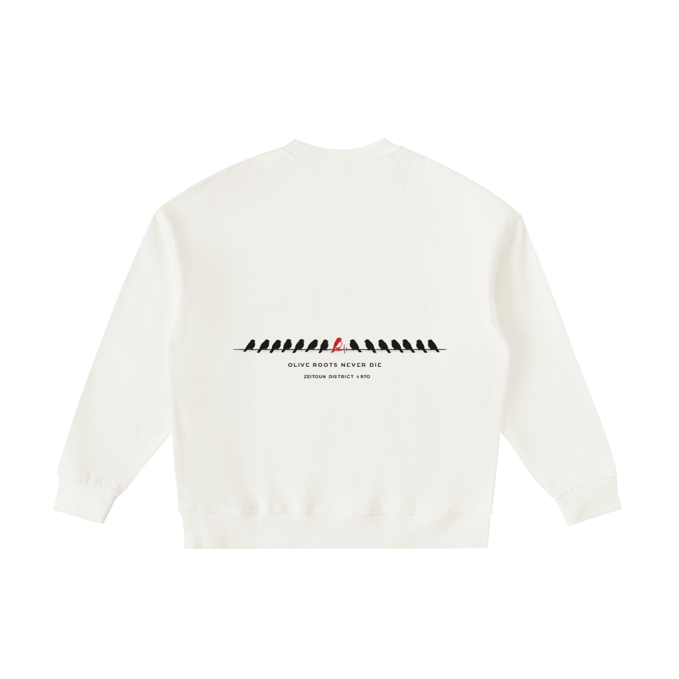 '+970 Birds on Wire Essential Fleece Kids' Crewneck Sweatshirt