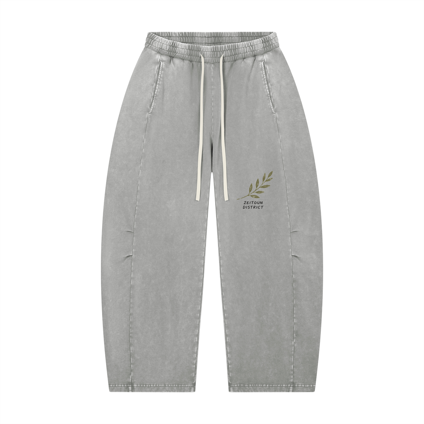 Olive Branch Pulse Unisex Barrel Leg Pants