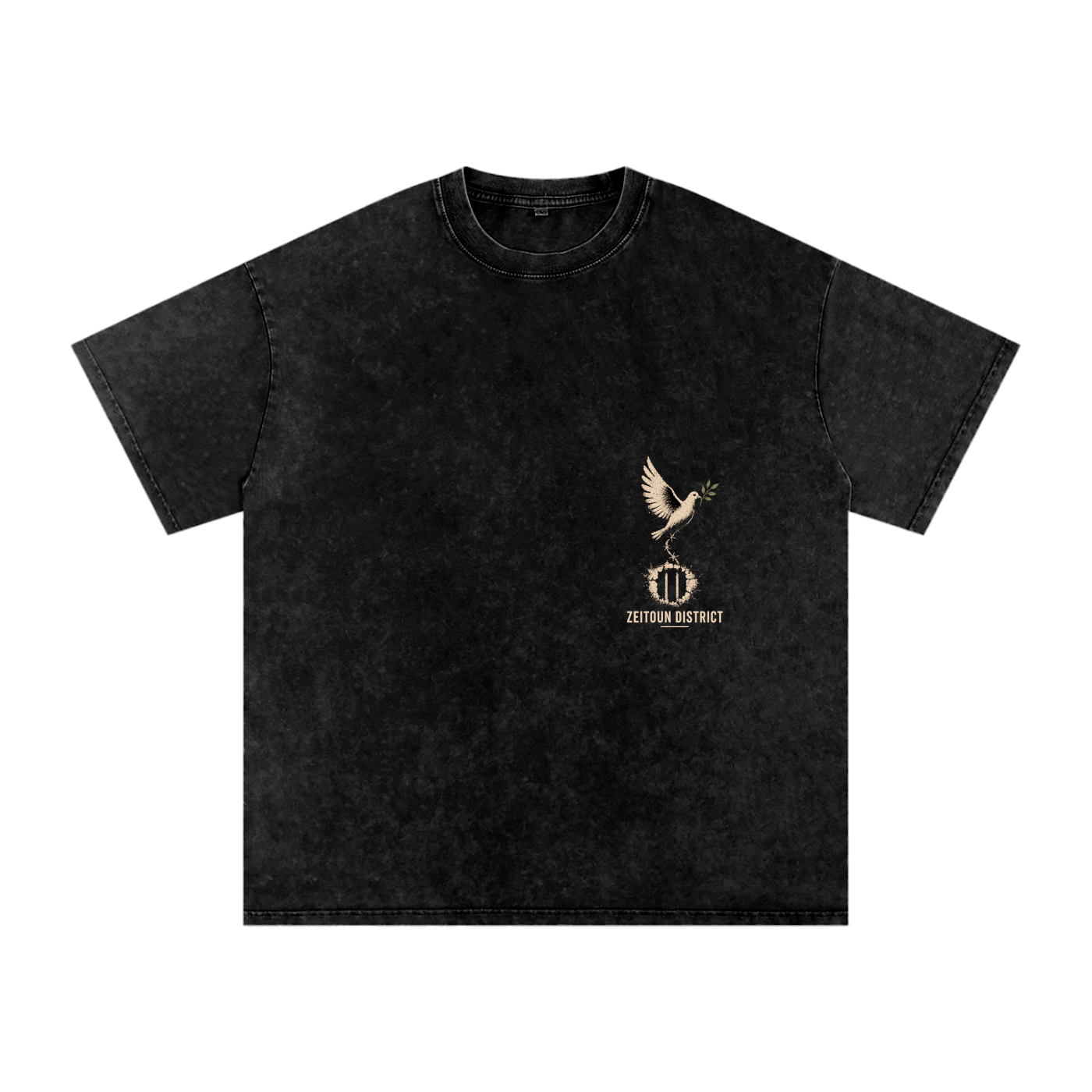 Freedom Dove Gaza Streets Snow Washed Oversized T-Shirt