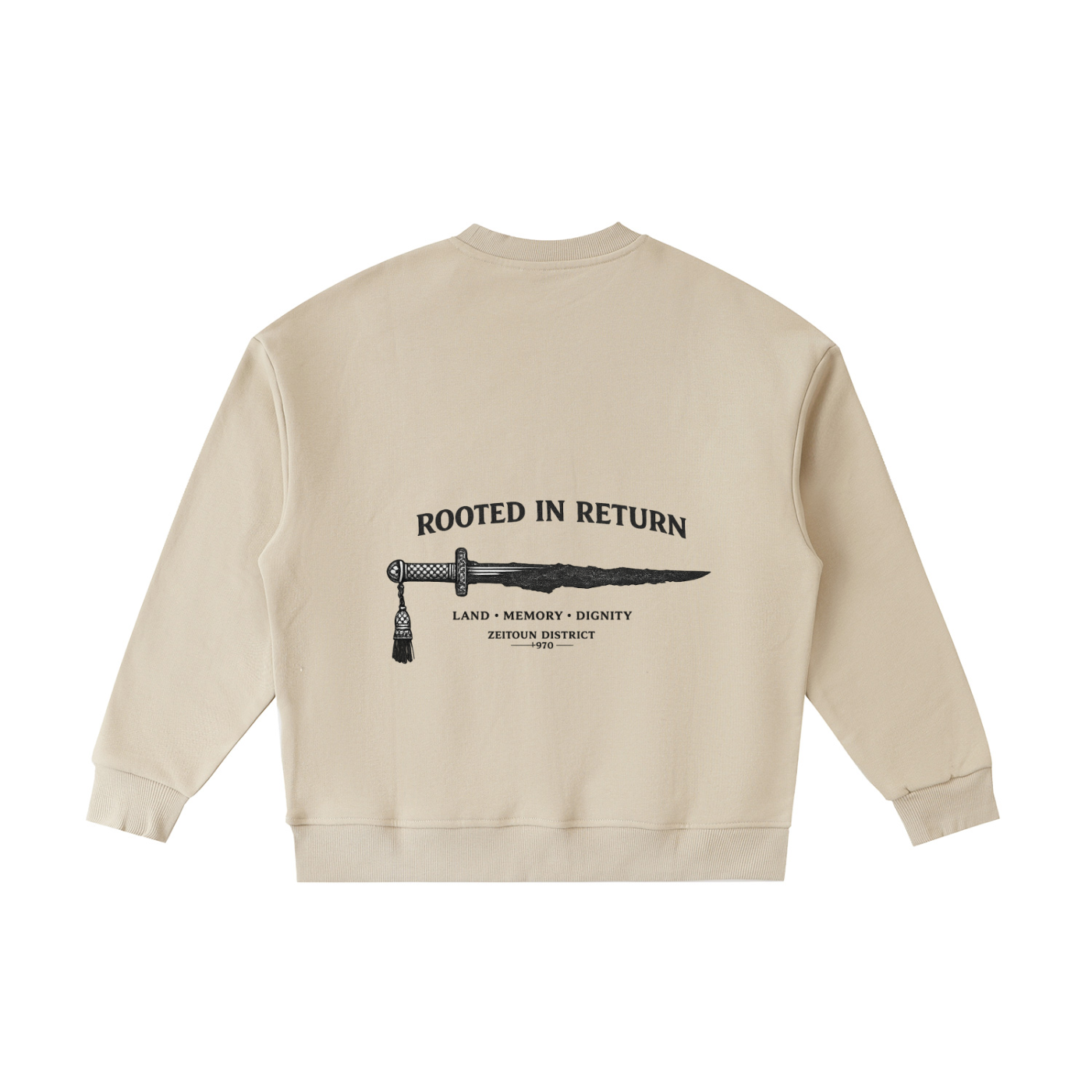 Sword of Return Palestinian Essential Fleece Kids' Crewneck Sweatshirt