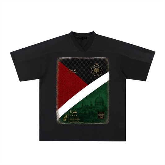 Gaza +970 Palestine Oversized Mesh Football Jersey – Zeitoun District