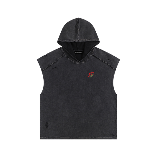 Hayy Al-Zeitoun Snow Washed Boxy Hooded Tank Top — Zeitoun District