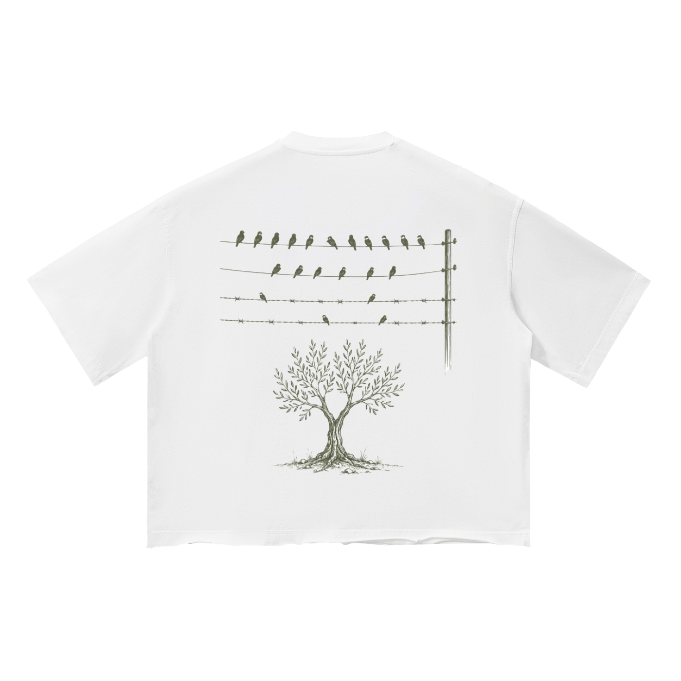 Birds on Wire Boxy Tee — Zeitoun District