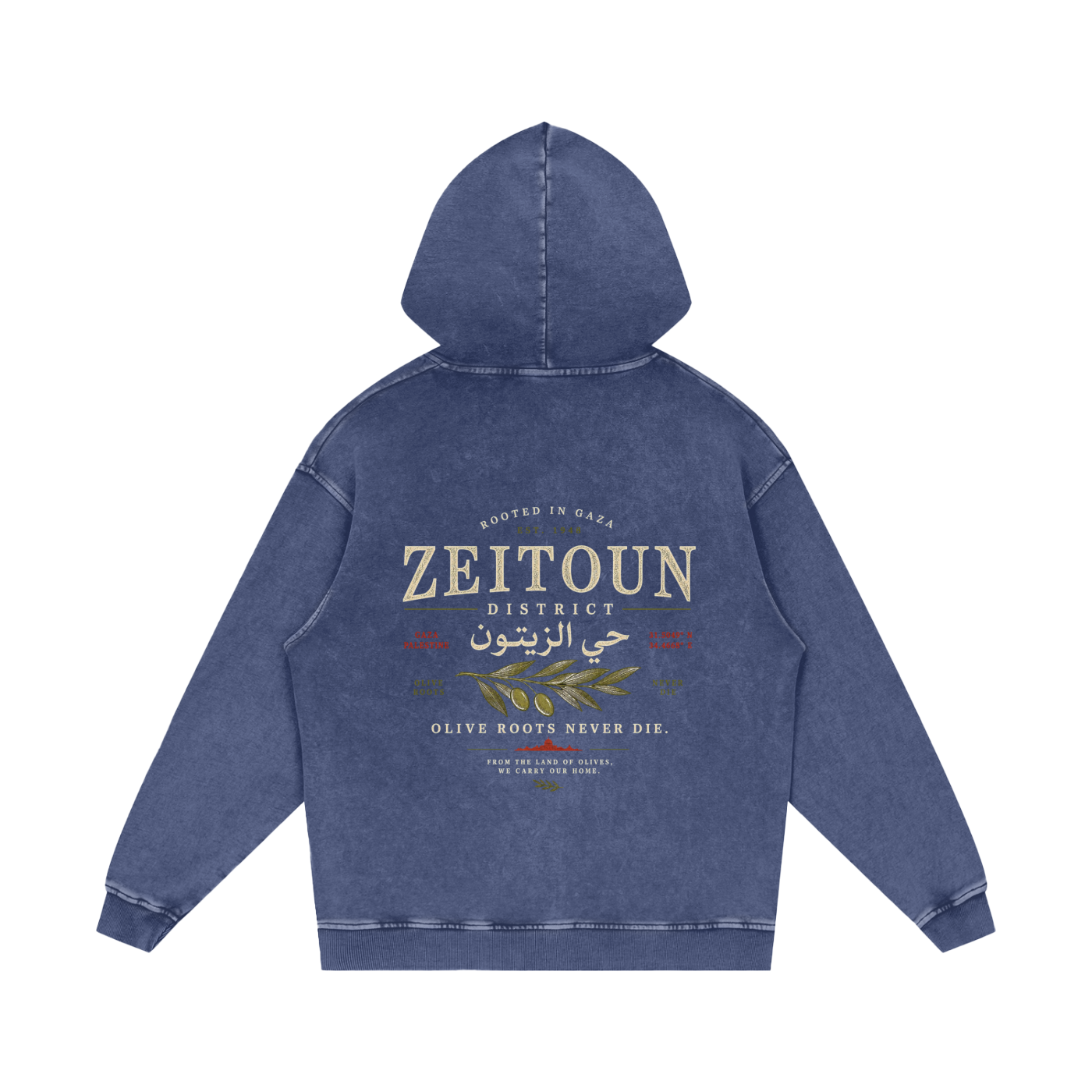 +970 Area Code Snow Washed Hoodie — Zeitoun District