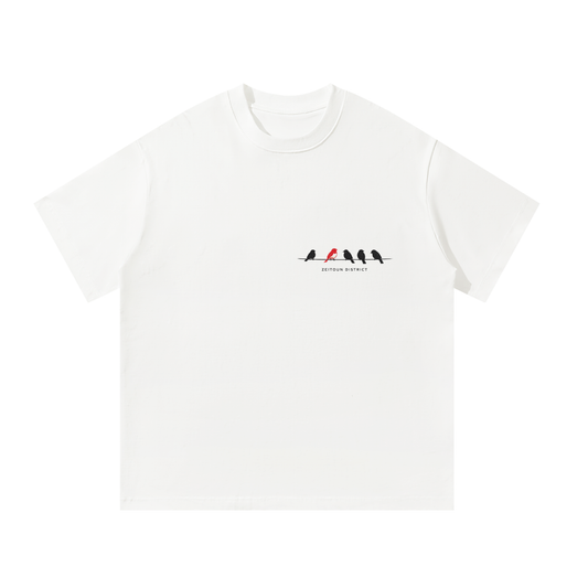 '+970 Birds on Wire Unisex Oversized T-Shirt
