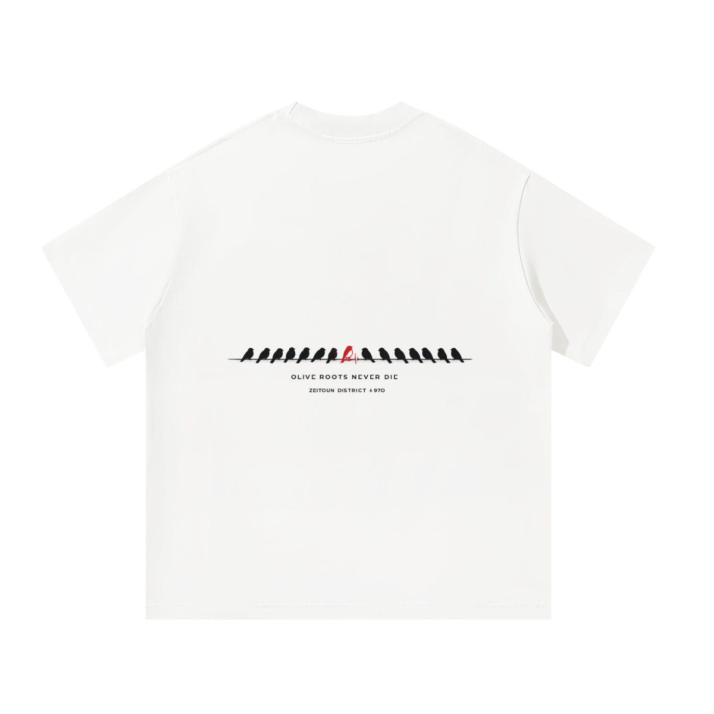 '+970 Birds on Wire Unisex Oversized T-Shirt