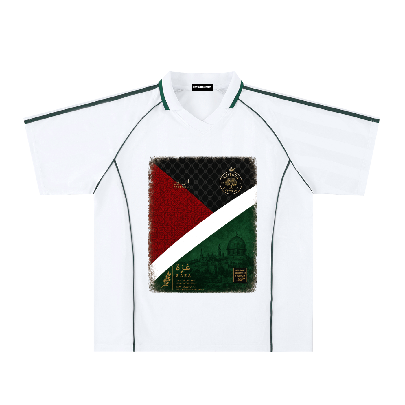 Contrast Collar Striped Soccer  Shadow Stripe Collared Jersey