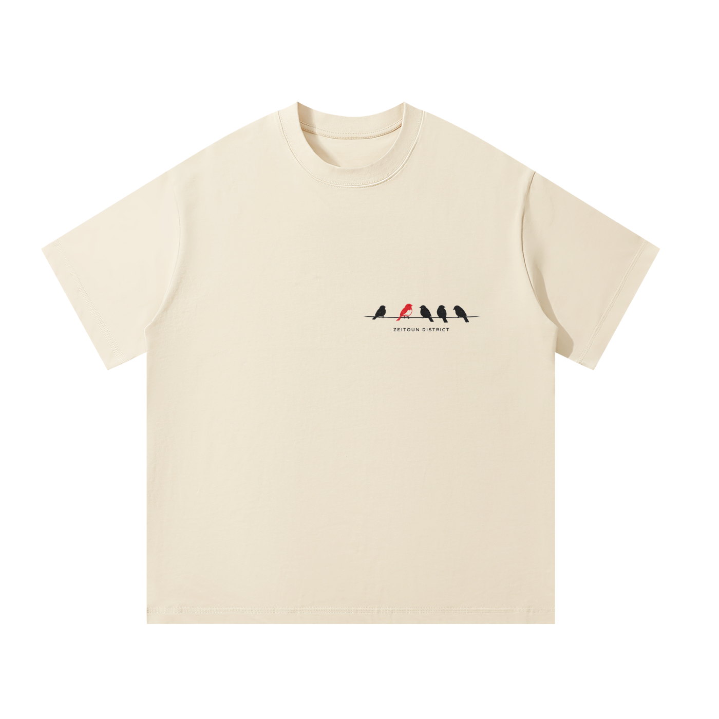 '+970 Birds on Wire Unisex Oversized T-Shirt