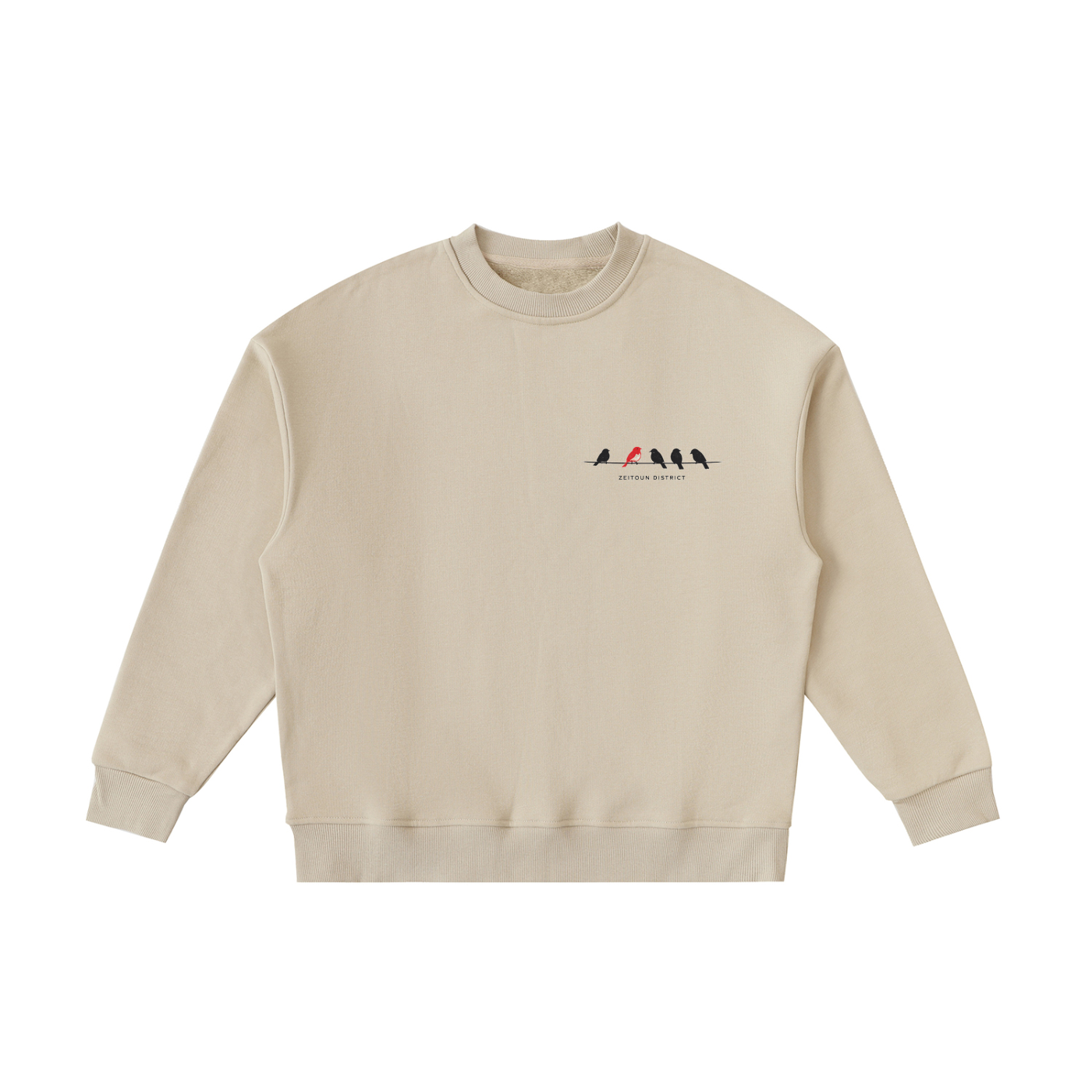 '+970 Birds on Wire Essential Fleece Kids' Crewneck Sweatshirt