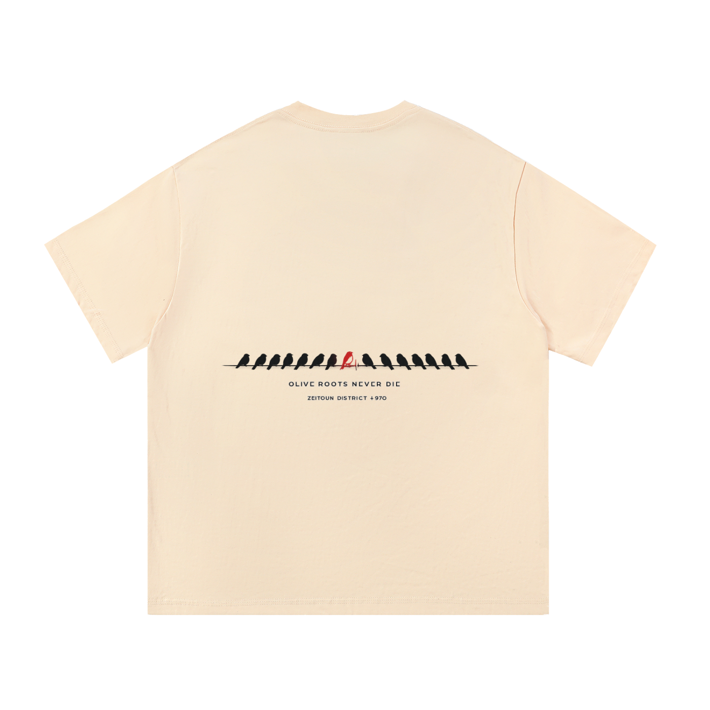 '+970 Birds on Wire Essential Cotton T-Shirt