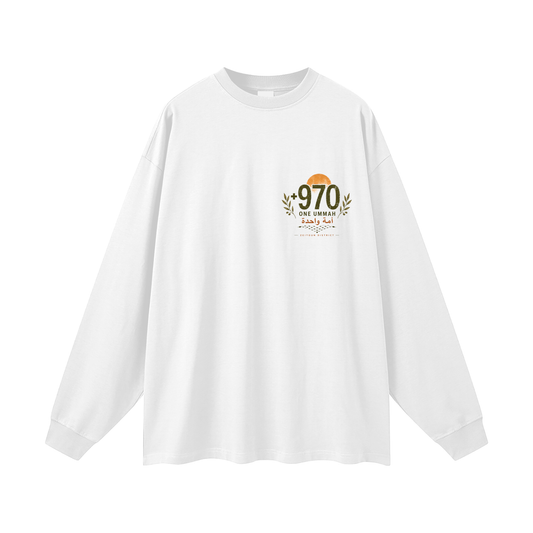 +970 One Ummah Oversized Unisex Long Sleeve T-Shirt