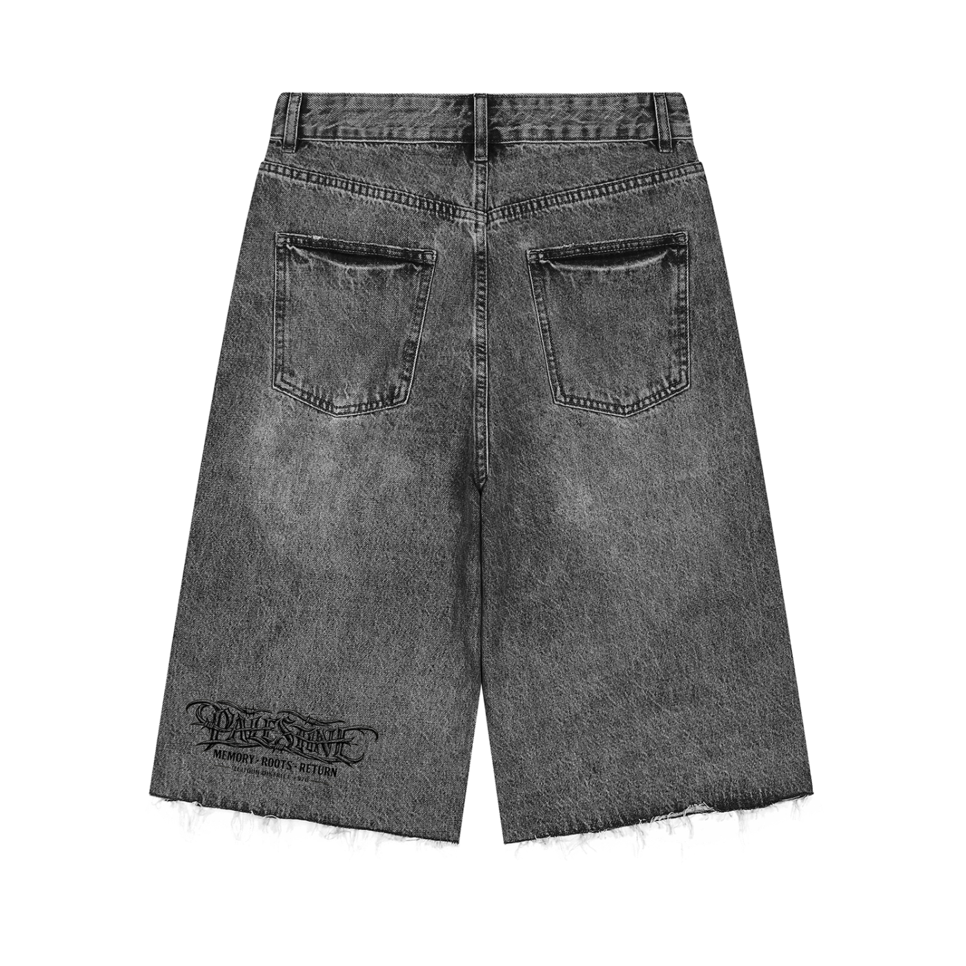'+970 Palestine Wide Leg Denim Shorts
