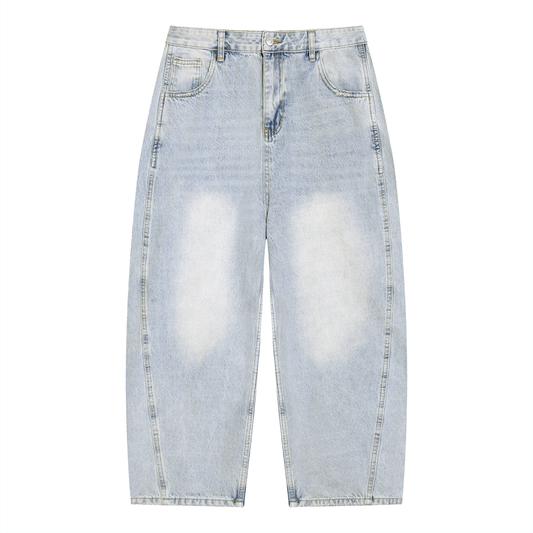 Bird on Wires – Men's Vintage Wash Barrel Leg Jeans