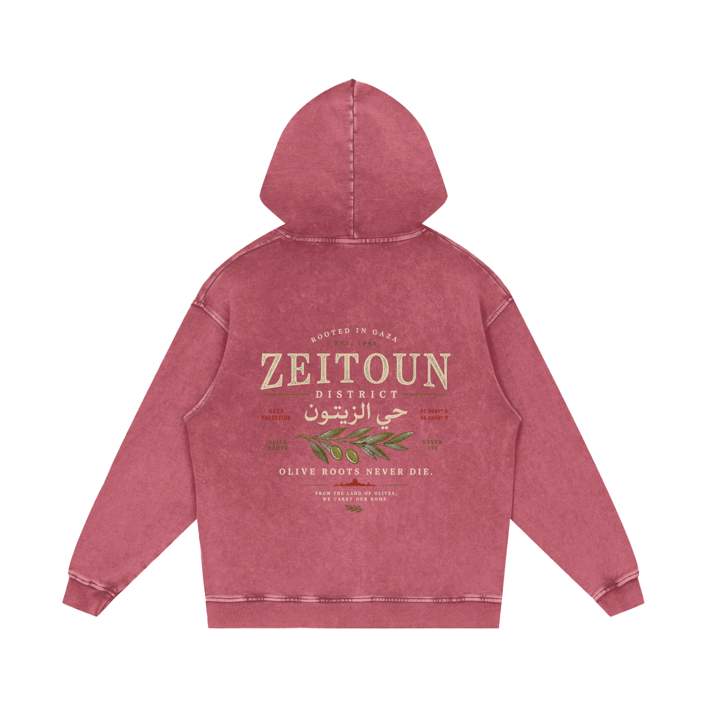 +970 Area Code Snow Washed Hoodie — Zeitoun District