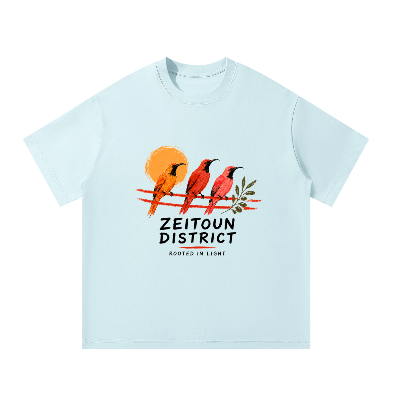 Rooted in Light Sun Bird Oversized T-Shirt