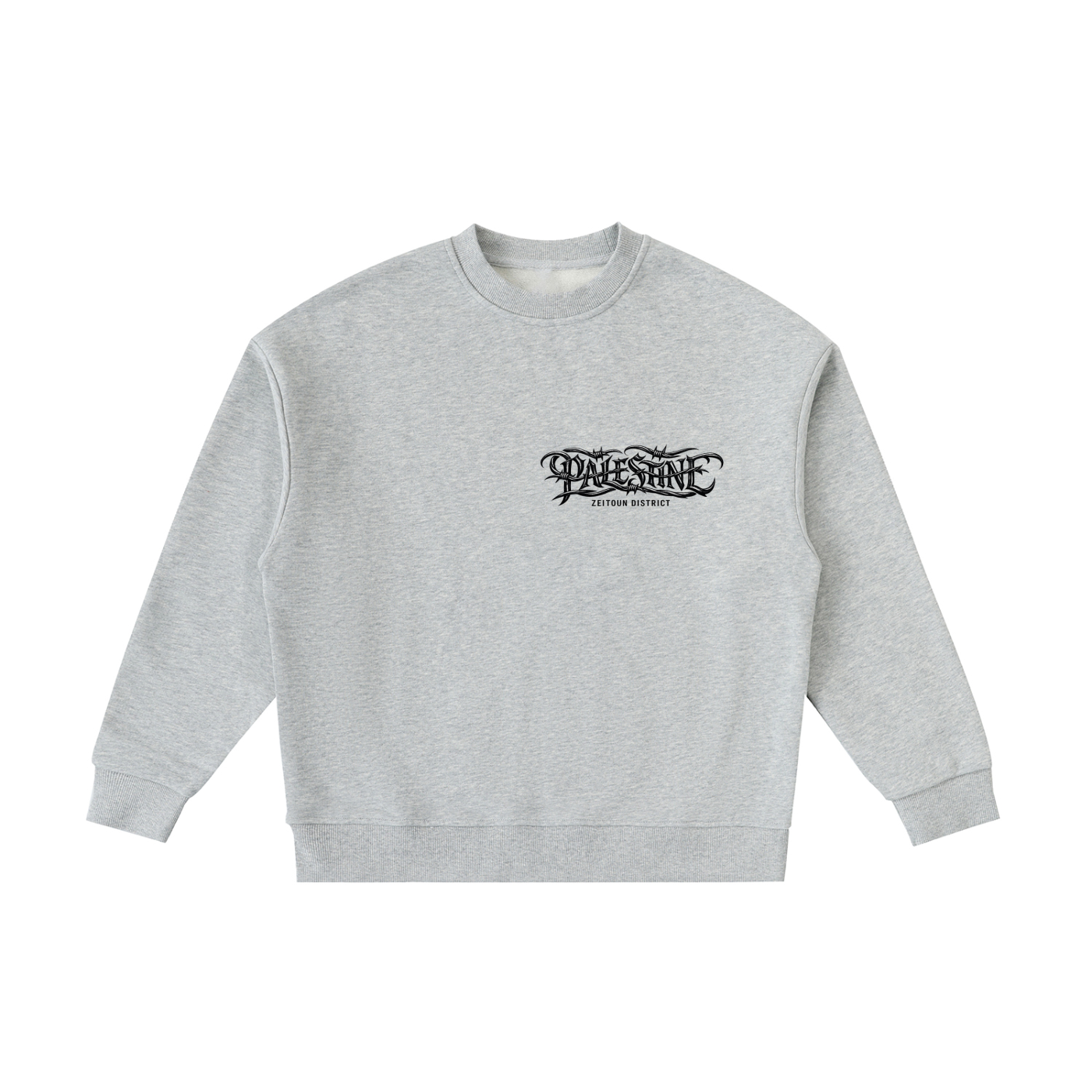'+970 Palestine Essential Fleece Kids' Crewneck Sweatshirt