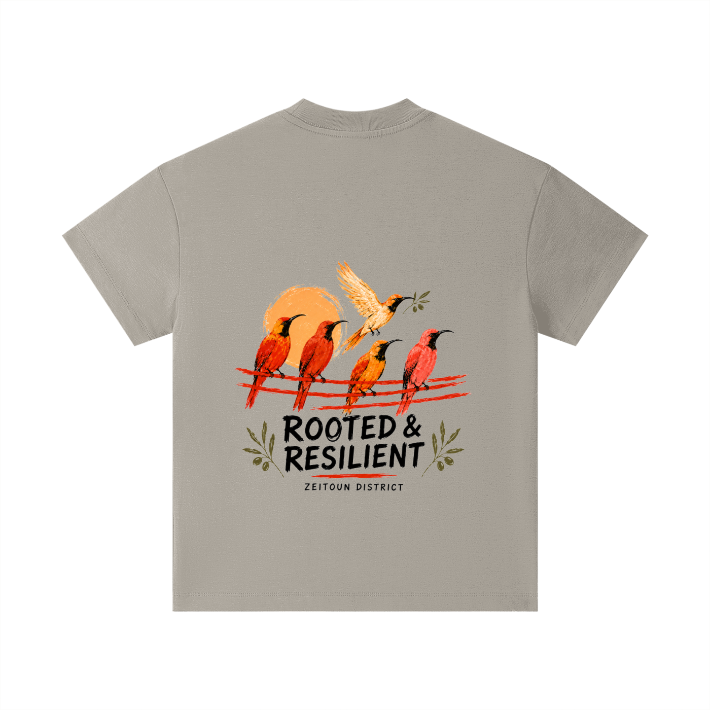 Rooted in Light Palestinian Sun Bird Pure Cotton Essential Kids T-Shirt