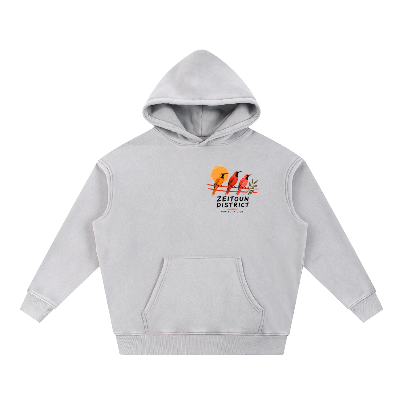Palestinian Sun Bird Snow Wash Fleece Oversize Hoodie