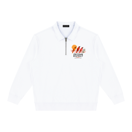 Palestinian Sun Bird Unisex Vintage Wash Quarter-Zip Sweatshirt