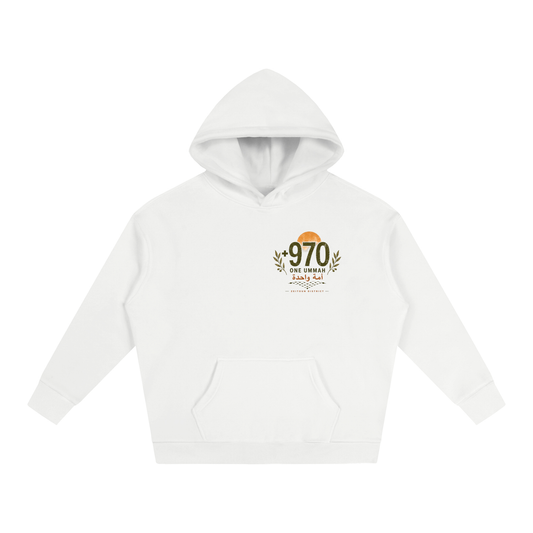 +970 One Ummah Oversize Heavyweight Fleeced Hoodie