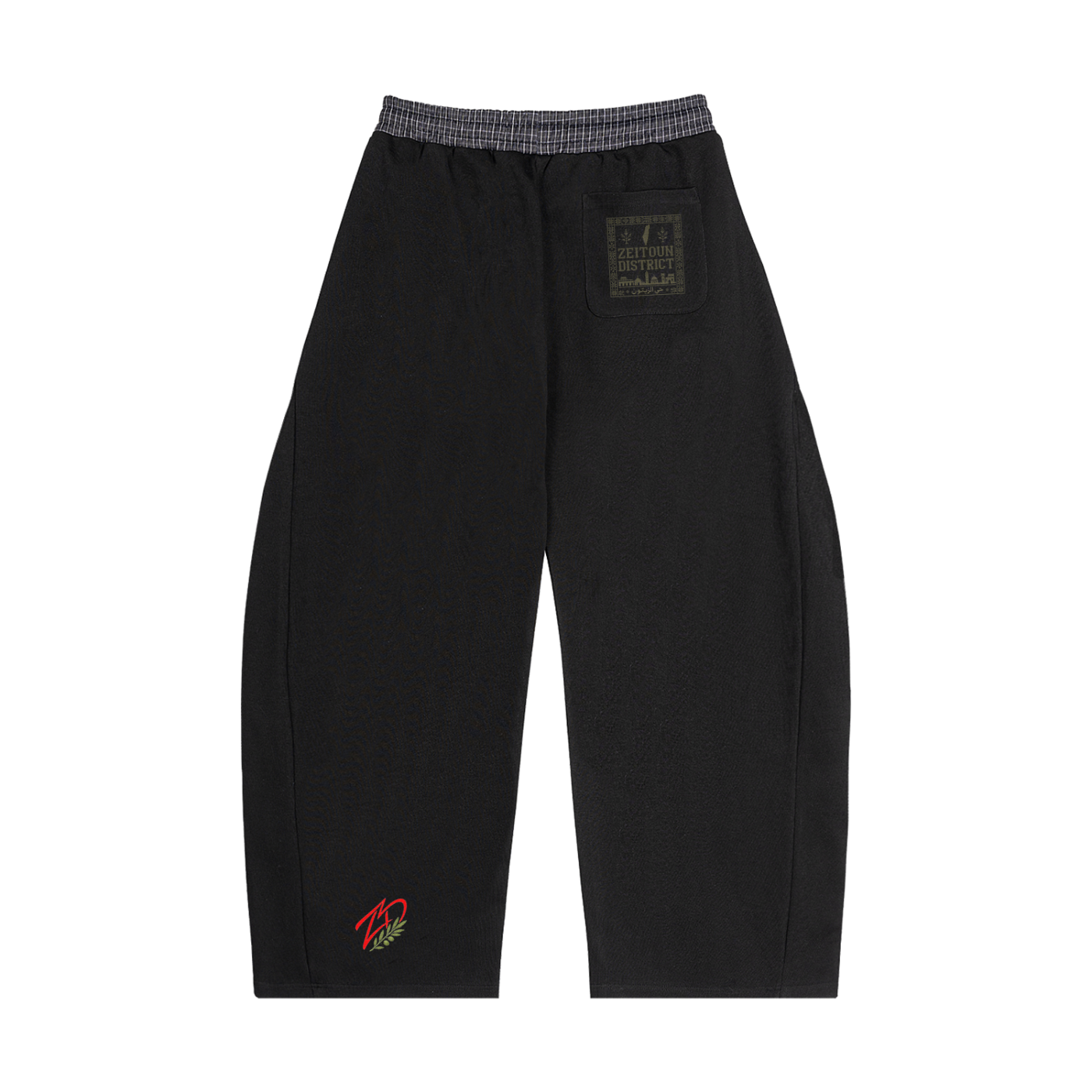 Gaza Keyline Plaid Barrel Sweatpants
