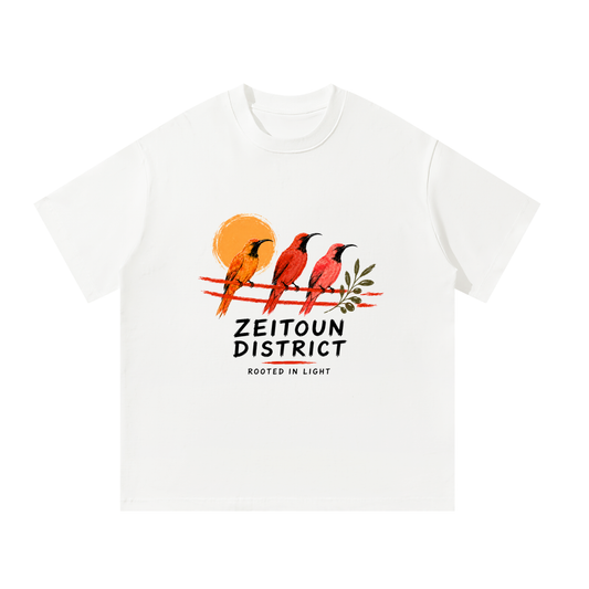 Rooted in Light Sun Bird Oversized T-Shirt
