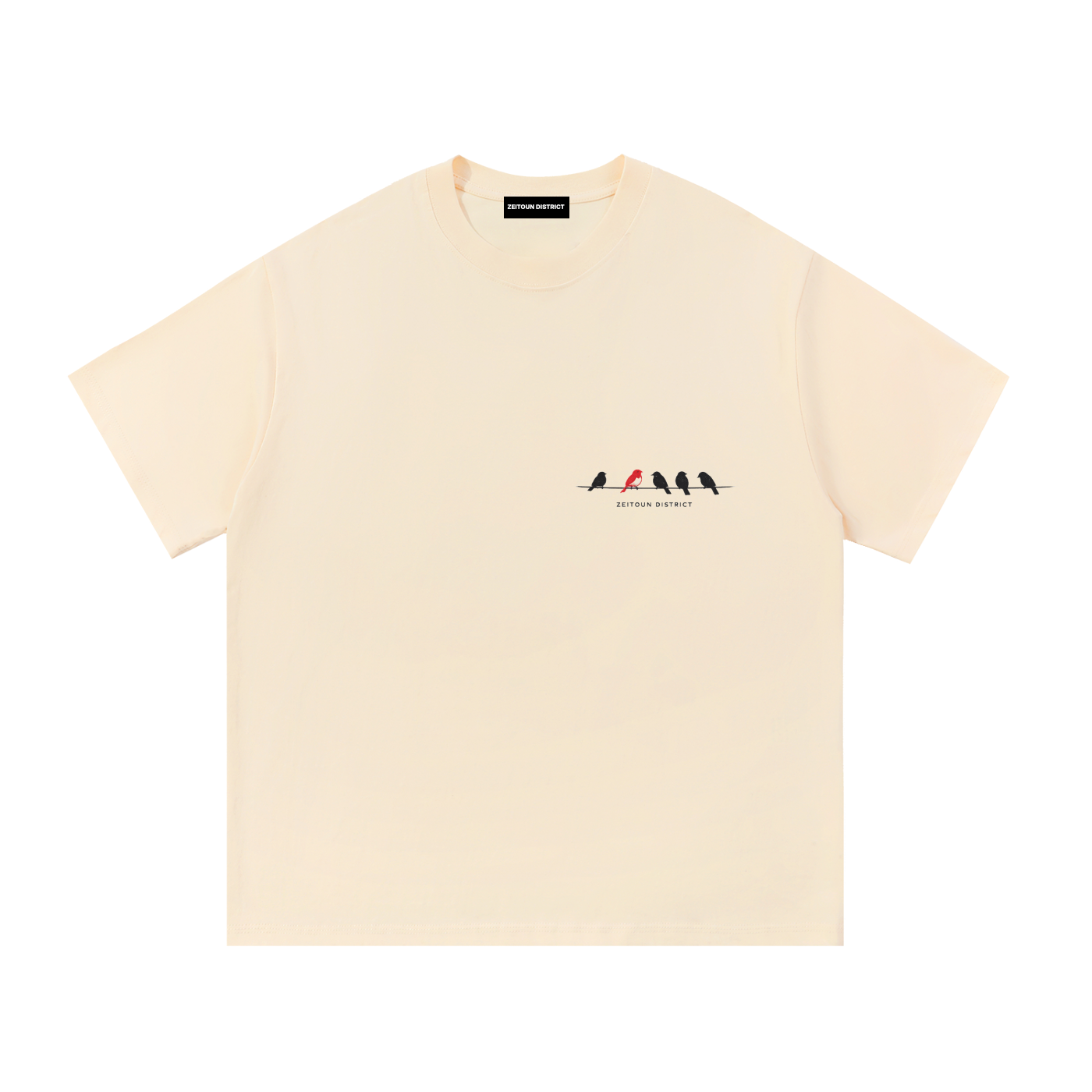 '+970 Birds on Wire Essential Cotton T-Shirt