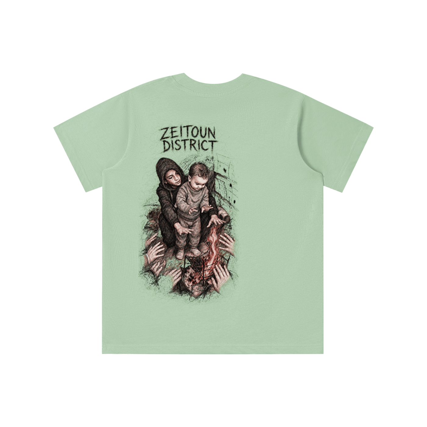 Palestinian Hands Around the Fire Essential Kids' T-shirt