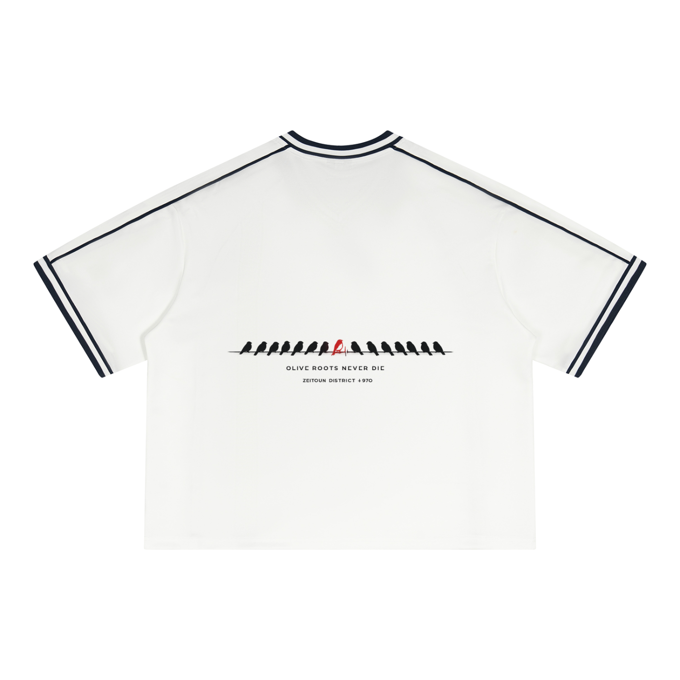 Birds on Wire Unisex Boxy V-Neck Soccer Jersey