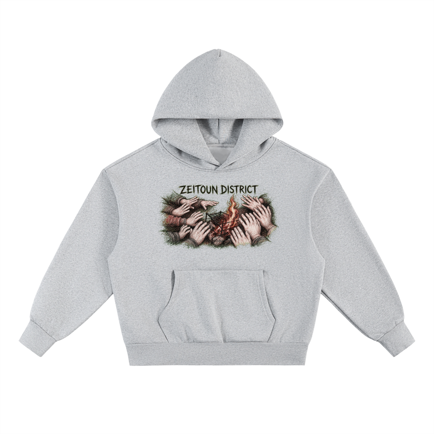 Hands Around the Fire Essential Heavyweight Fleece Hoodie