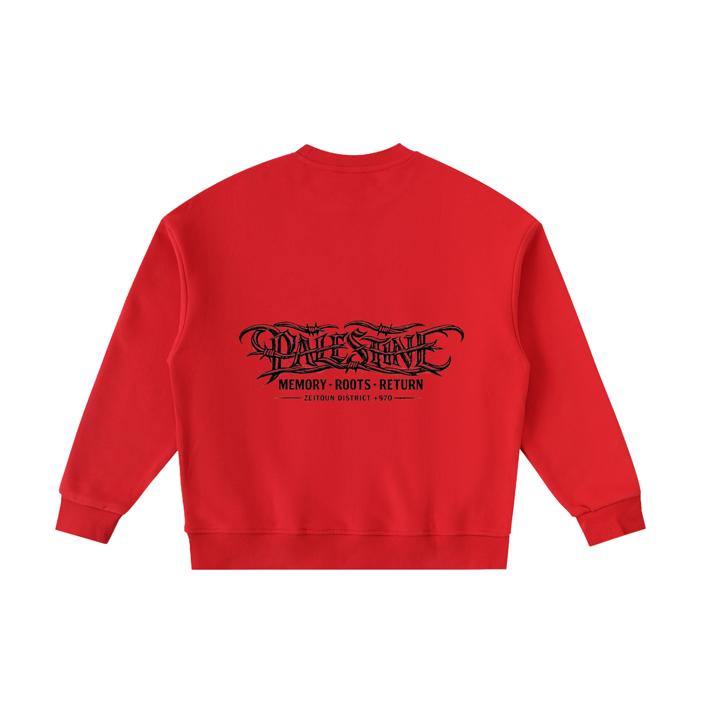 '+970 Palestine Essential Fleece Kids' Crewneck Sweatshirt