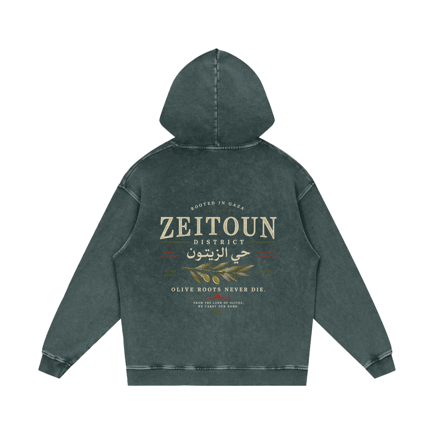 +970 Area Code Snow Washed Hoodie — Zeitoun District