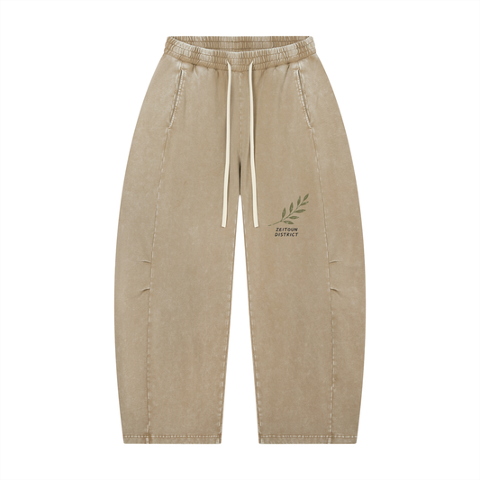 Olive Branch Pulse Unisex Barrel Leg Pants