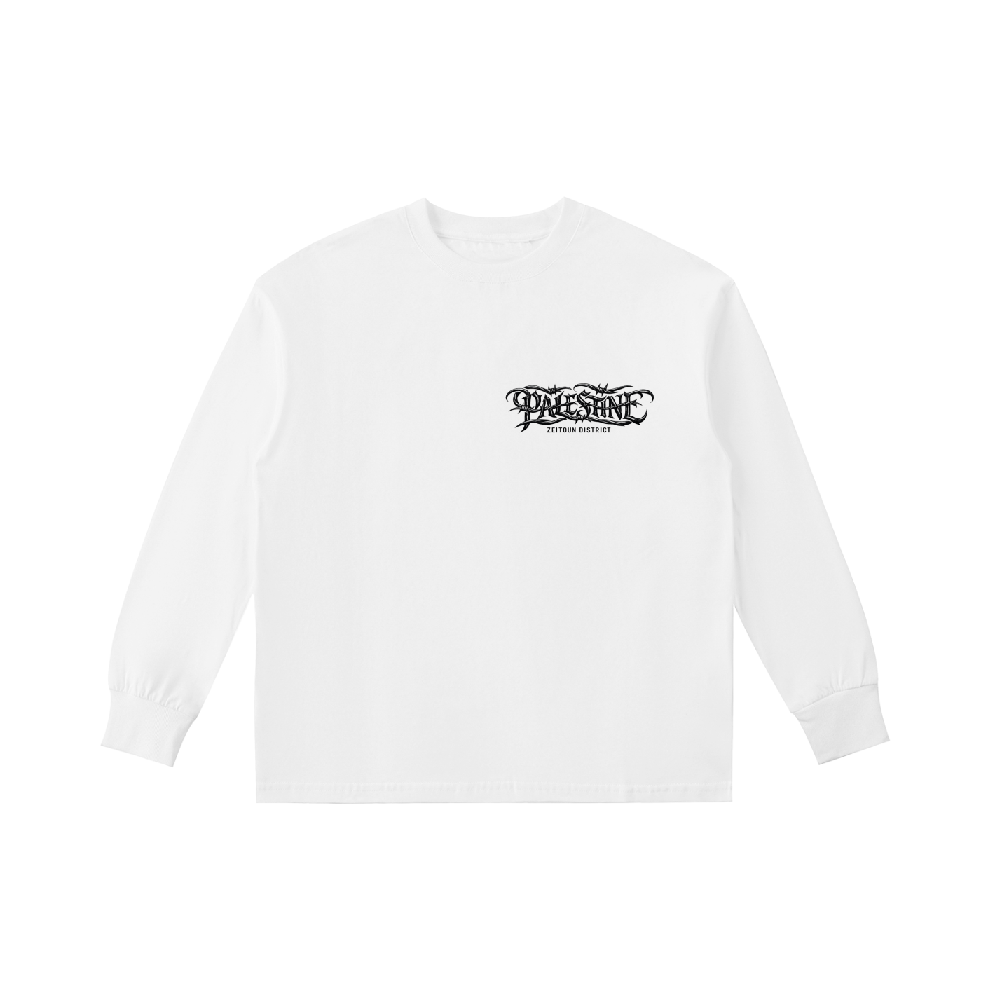 '+970 Palestine Kids' Quick-Dry Cotton Long-Sleeve Tee